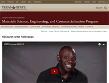 Tablet Screenshot of msec.txstate.edu