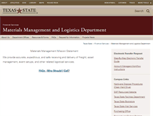 Tablet Screenshot of materialsmgt.txstate.edu