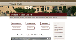 Desktop Screenshot of healthcenter.txstate.edu