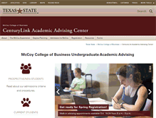 Tablet Screenshot of advising.mccoy.txstate.edu