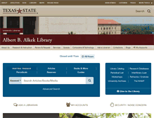 Tablet Screenshot of library.txstate.edu