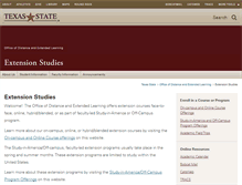 Tablet Screenshot of extension.txstate.edu