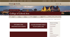 Desktop Screenshot of liberalarts.txstate.edu