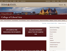Tablet Screenshot of liberalarts.txstate.edu