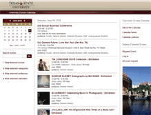 Tablet Screenshot of events.txstate.edu