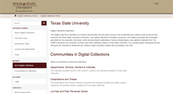 Desktop Screenshot of digital.library.txstate.edu