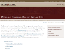 Tablet Screenshot of fss.txstate.edu