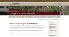 Desktop Screenshot of health.txstate.edu