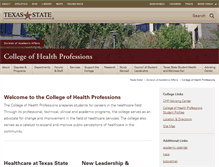 Tablet Screenshot of health.txstate.edu