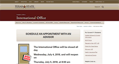 Desktop Screenshot of international.txstate.edu