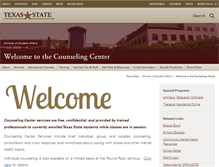 Tablet Screenshot of counseling.txstate.edu