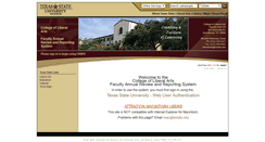 Desktop Screenshot of annualreview.liberalarts.txstate.edu