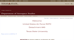 Desktop Screenshot of afrotc.txstate.edu