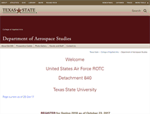 Tablet Screenshot of afrotc.txstate.edu