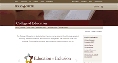 Desktop Screenshot of education.txstate.edu