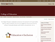 Tablet Screenshot of education.txstate.edu