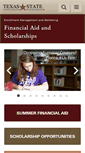 Mobile Screenshot of finaid.txstate.edu