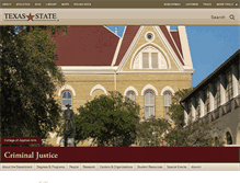 Tablet Screenshot of cj.txstate.edu