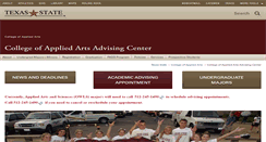 Desktop Screenshot of advising.appliedarts.txstate.edu