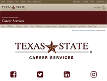 Tablet Screenshot of careerservices.txstate.edu