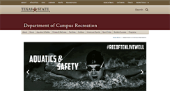 Desktop Screenshot of campusrecreation.txstate.edu