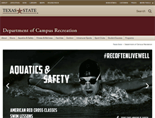 Tablet Screenshot of campusrecreation.txstate.edu
