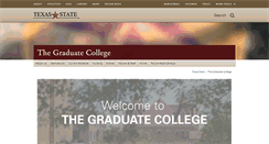 Desktop Screenshot of gradcollege.txstate.edu