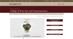 Desktop Screenshot of finearts.txstate.edu