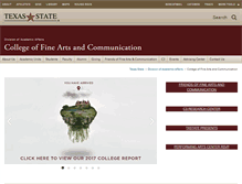 Tablet Screenshot of finearts.txstate.edu