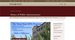 Desktop Screenshot of mpa.polisci.txstate.edu