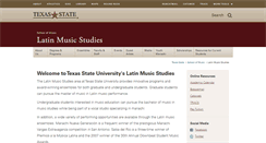 Desktop Screenshot of latin.music.txstate.edu