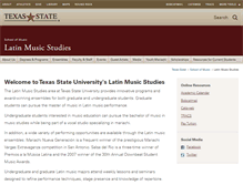 Tablet Screenshot of latin.music.txstate.edu